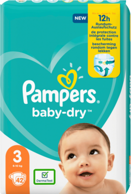 Pampers - Baby-Dry - Einzelpack mit 42 Windeln - Größe 3